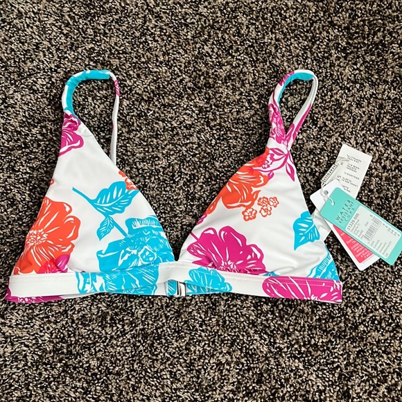 Seafolly Other - Seafolly Oasis Floral Longline Triangle White Top, NWT